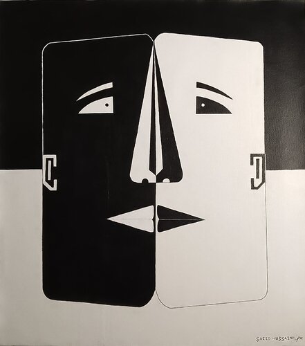 Life is not Black and White by Sajid Hussain, Painting for Sale on Select
