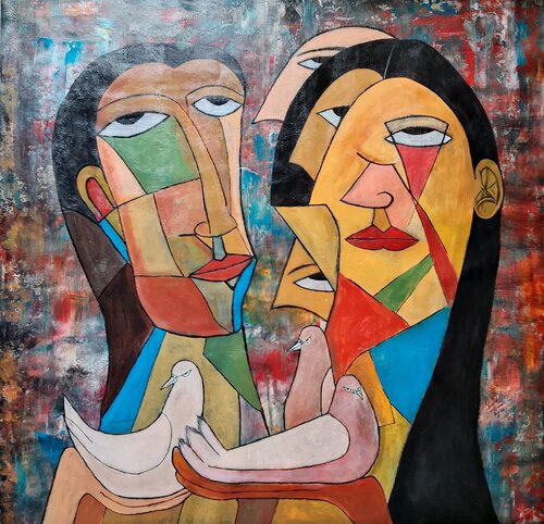 Harmony and Love by Sajid Hussain, Painting for Sale on Select