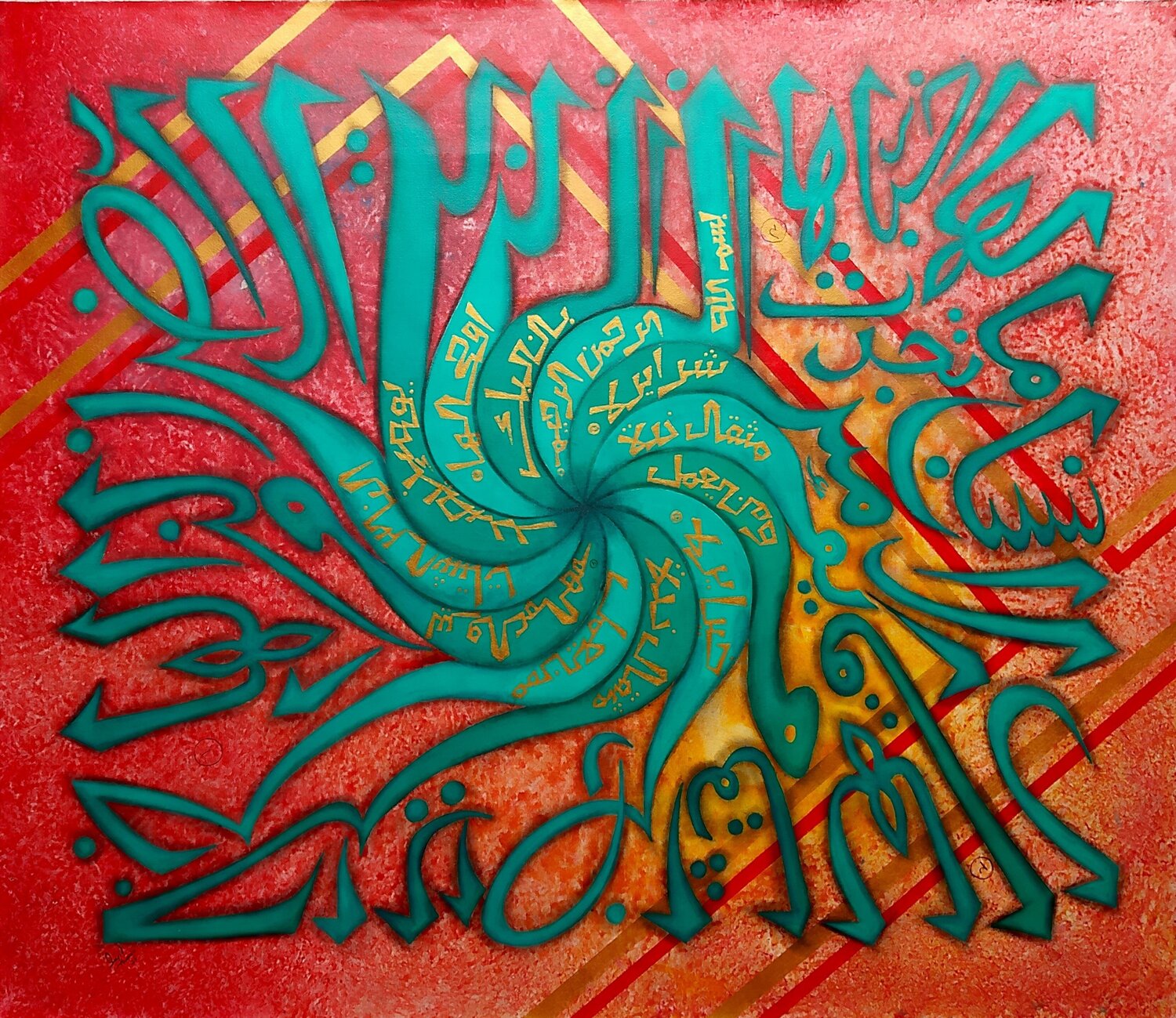 Surah Zilzal (Surah Az-Zalzalah) Painting Sajid Hussain Original painting for sale