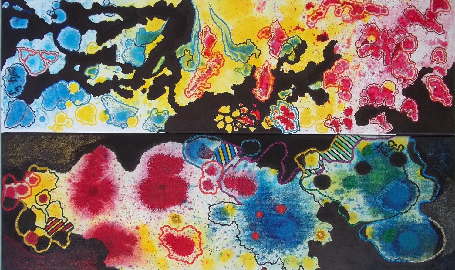 cmyk 1 + 2 Sine von Schonen Original painting for sale