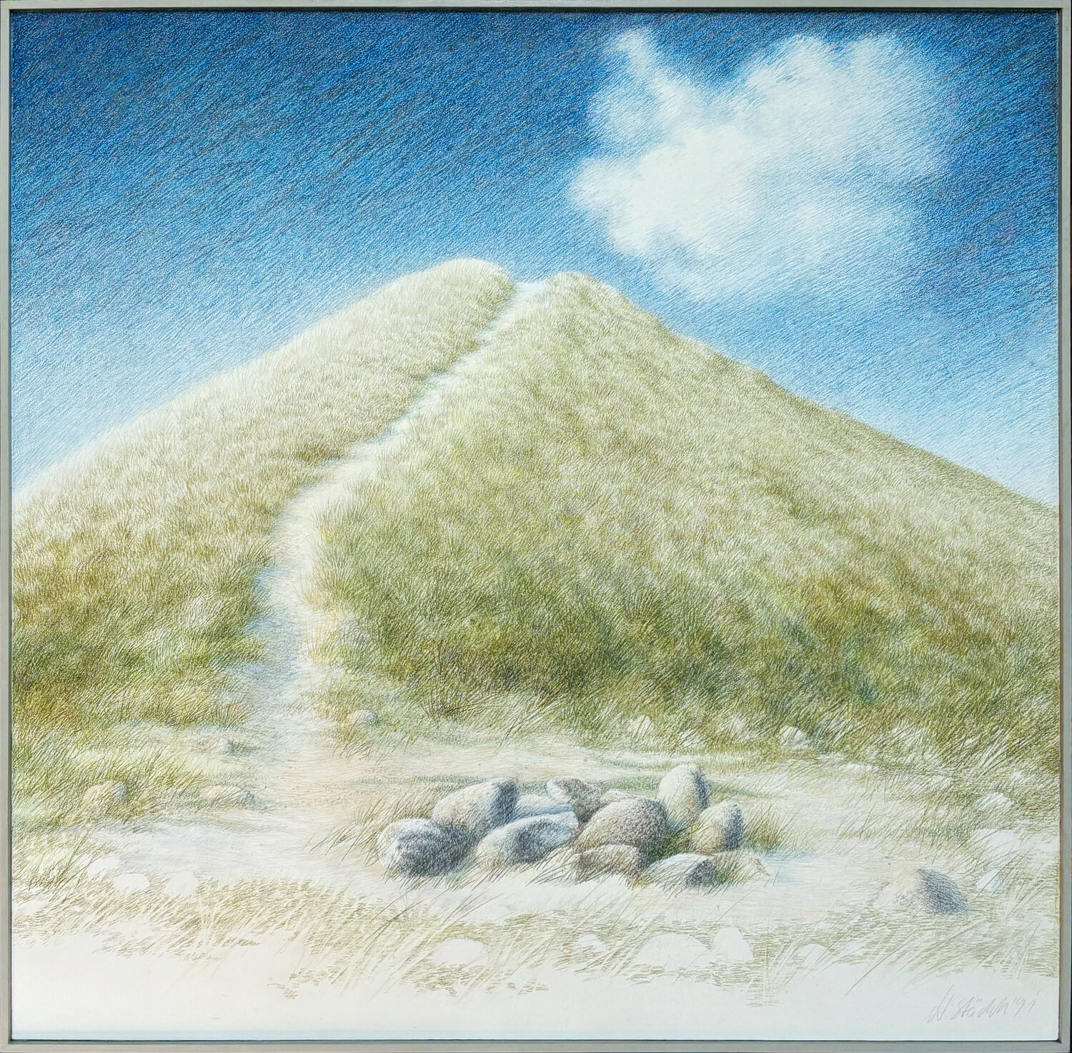 Über die Zeiten Norbert Städele Drawing for sale