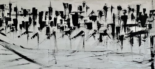 Untitled serie "Cities" by Giovanni de Michele, Painting for Sale on Select