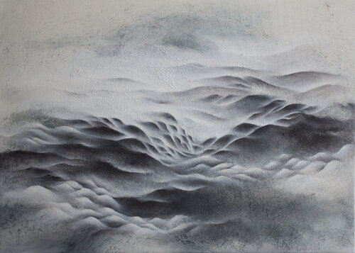 Silvered hills by Francesca Borgo, Painting for Sale on Select