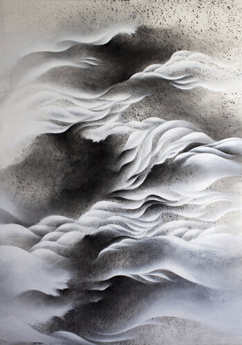 Floating peaks by Francesca Borgo, Painting for Sale on Select