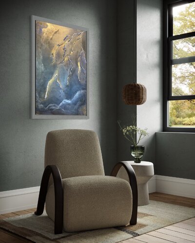 Night lightning&thunder by Irena Hočevar, Painting for Sale on Select
