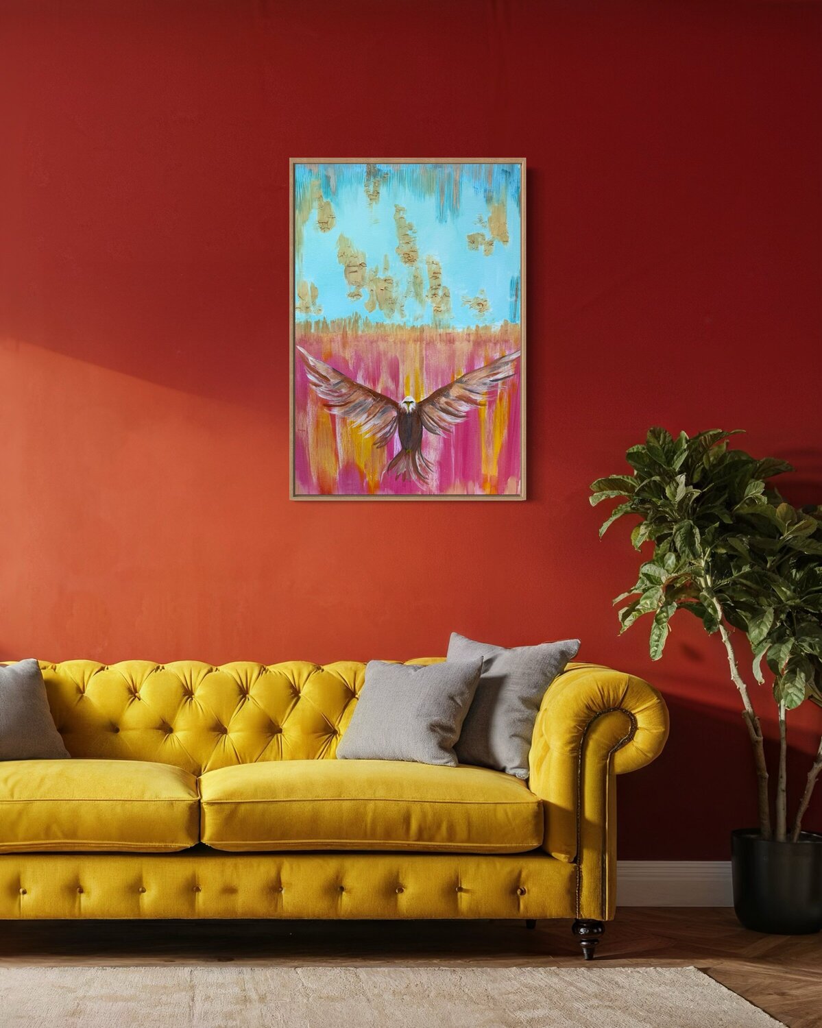 The rebirth of an eagle Irena Hočevar Original painting for sale
