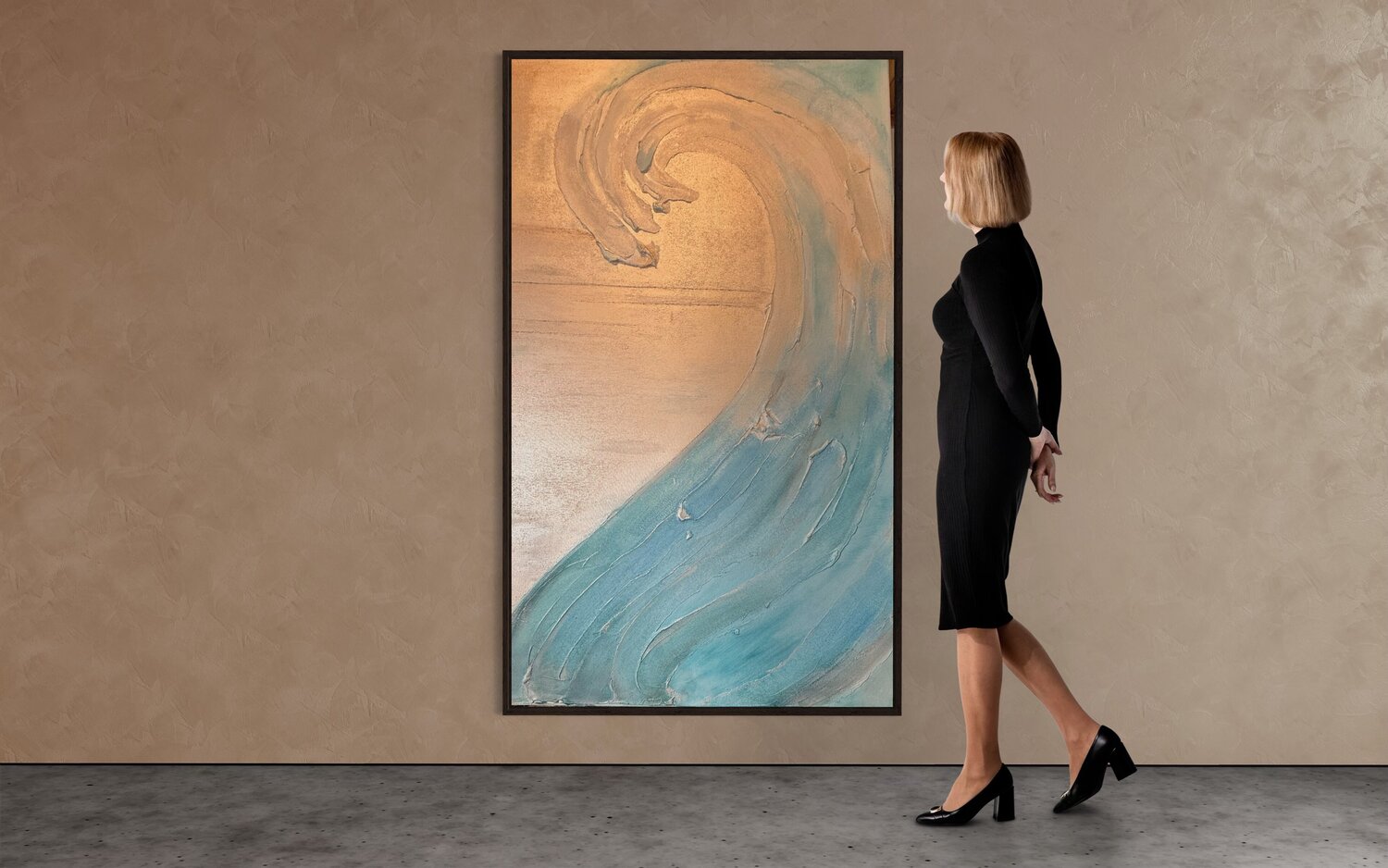 The big wave Irena Hočevar Original painting for sale