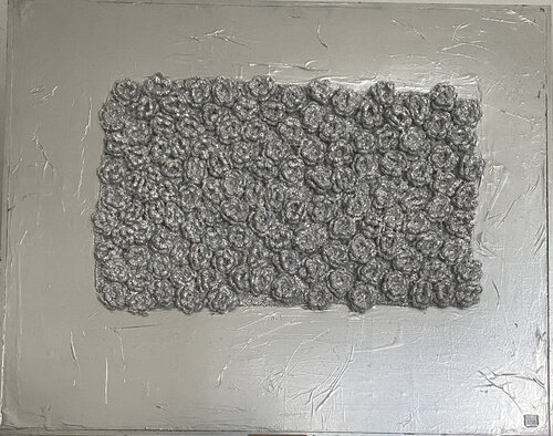 Monochrome Silver_1 by Tina Mallia, Painting for Sale on Select
