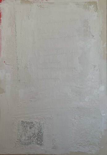in questo spazio senza tempo ascolto il silenzio. by Tina Mallia, Painting for Sale on Select