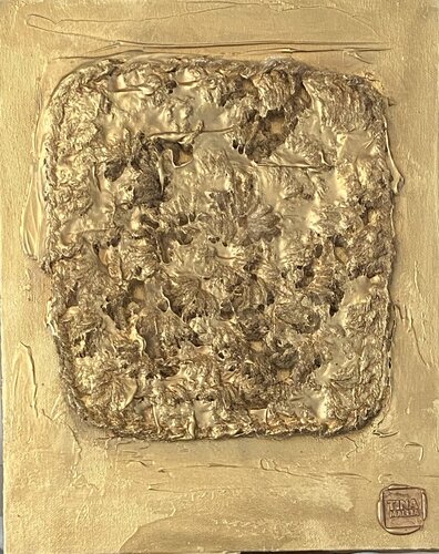 Monochrome Gold_2 by Tina Mallia, Painting for Sale on Select