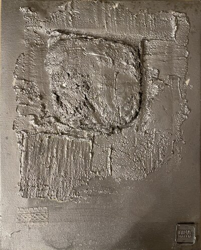 Monochrome Silver_5 by Tina Mallia, Painting for Sale on Select