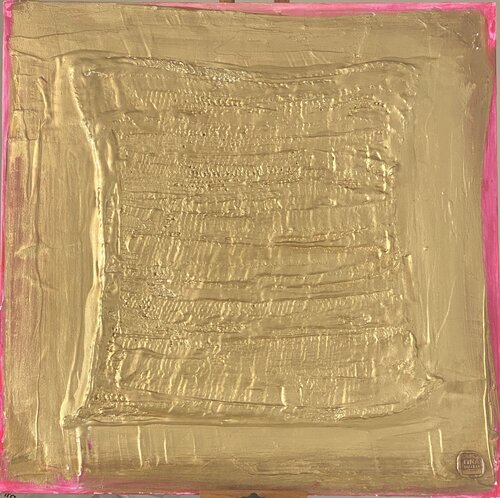Gold in Magenta. by Tina Mallia, Painting for Sale on Select