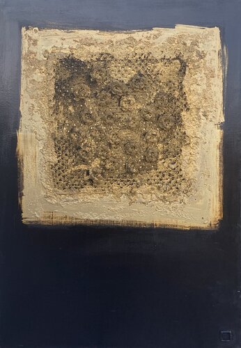 Gold on Black. von Tina Mallia, Malerei kaufen auf Select