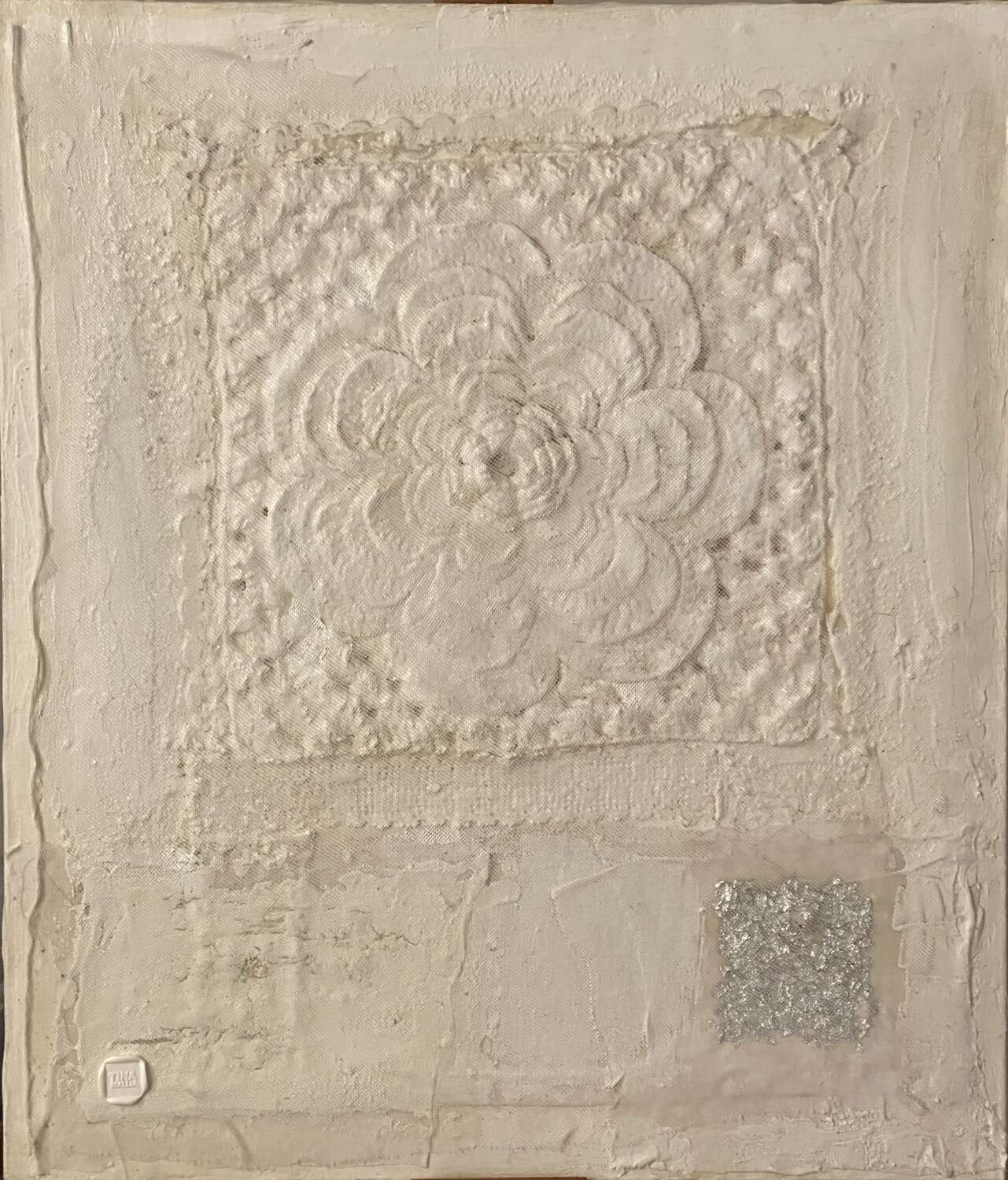 Veiled white. Tina Mallia Original painting for sale