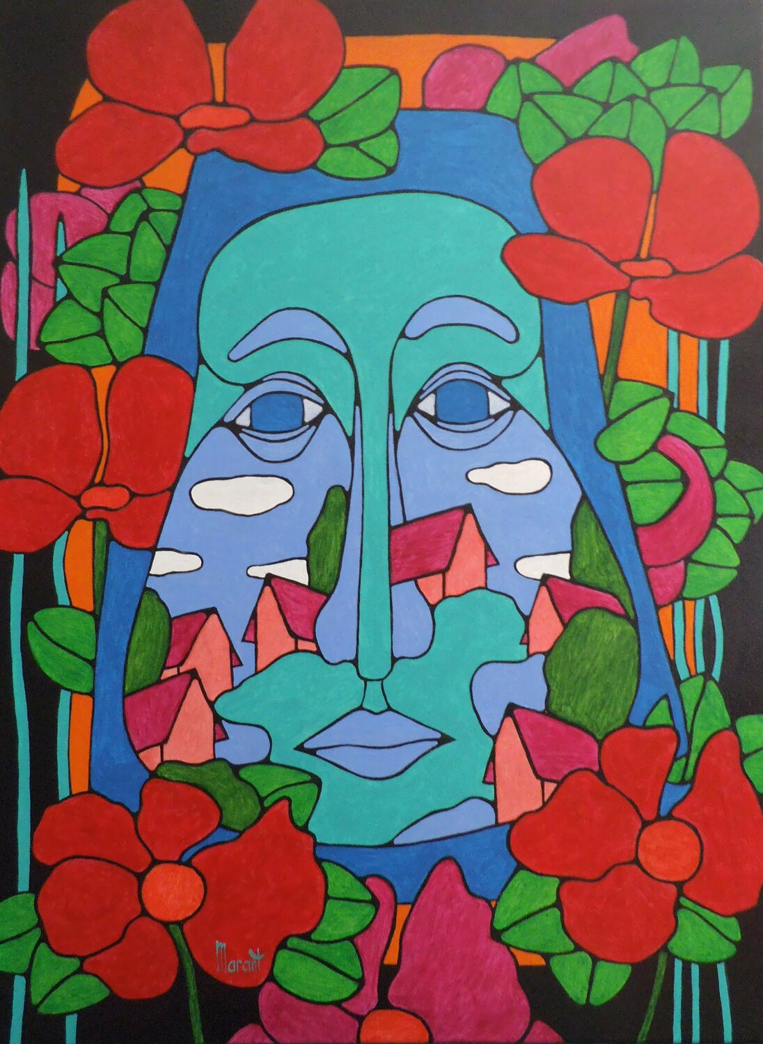 Confinement     Oeuvre 1 Michel Marant Original painting for sale