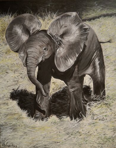 Im Rampenlicht des Lebens by Anja Semling, Painting for Sale on Select