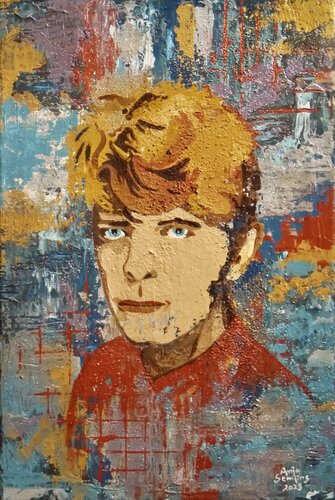 David Bowie Superstar by Anja Semling, Painting for Sale on Select