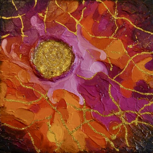 Goldrausch der Sonne by Anja Semling, Painting for Sale on Select