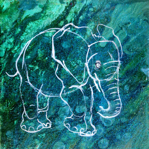 Im Meer der Kristalle by Anja Semling, Painting for Sale on Select