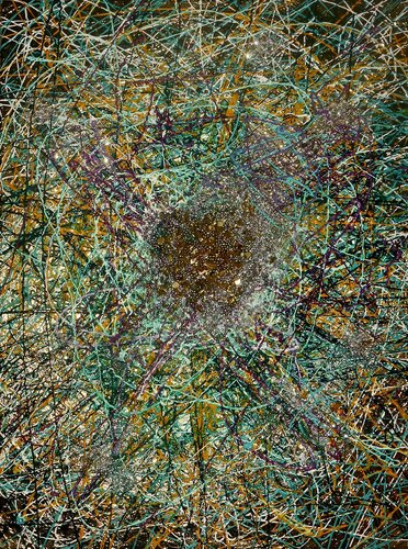Goldener Nexus II. by Anja Semling, Painting for Sale on Select