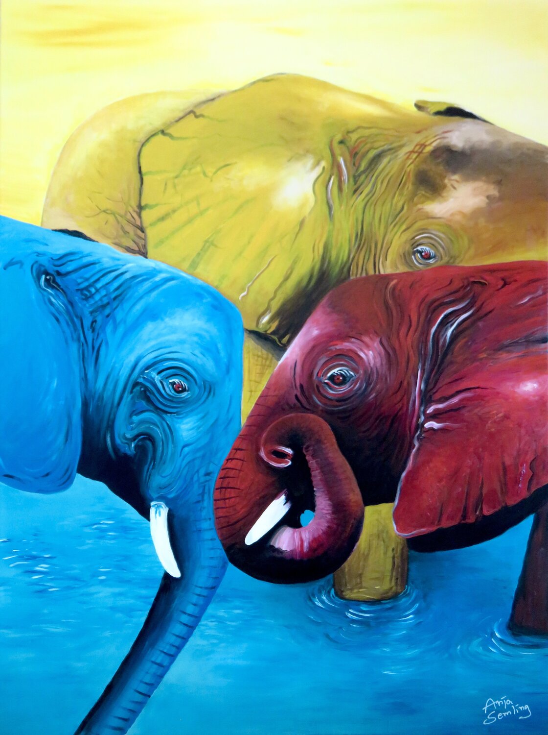 Trilogie der Giganten Anja Semling Original painting for sale