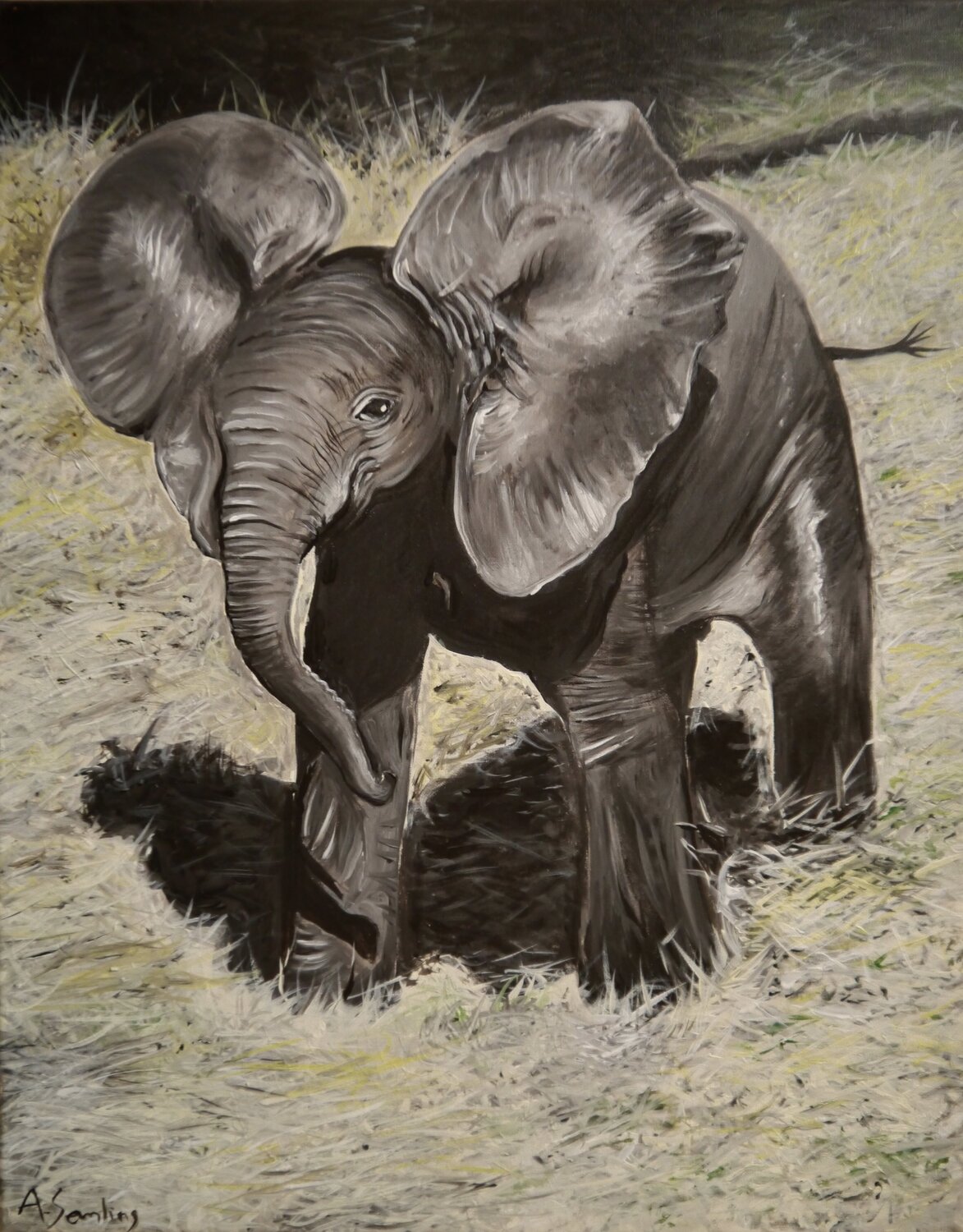 Im Rampenlicht des Lebens Anja Semling Original painting for sale