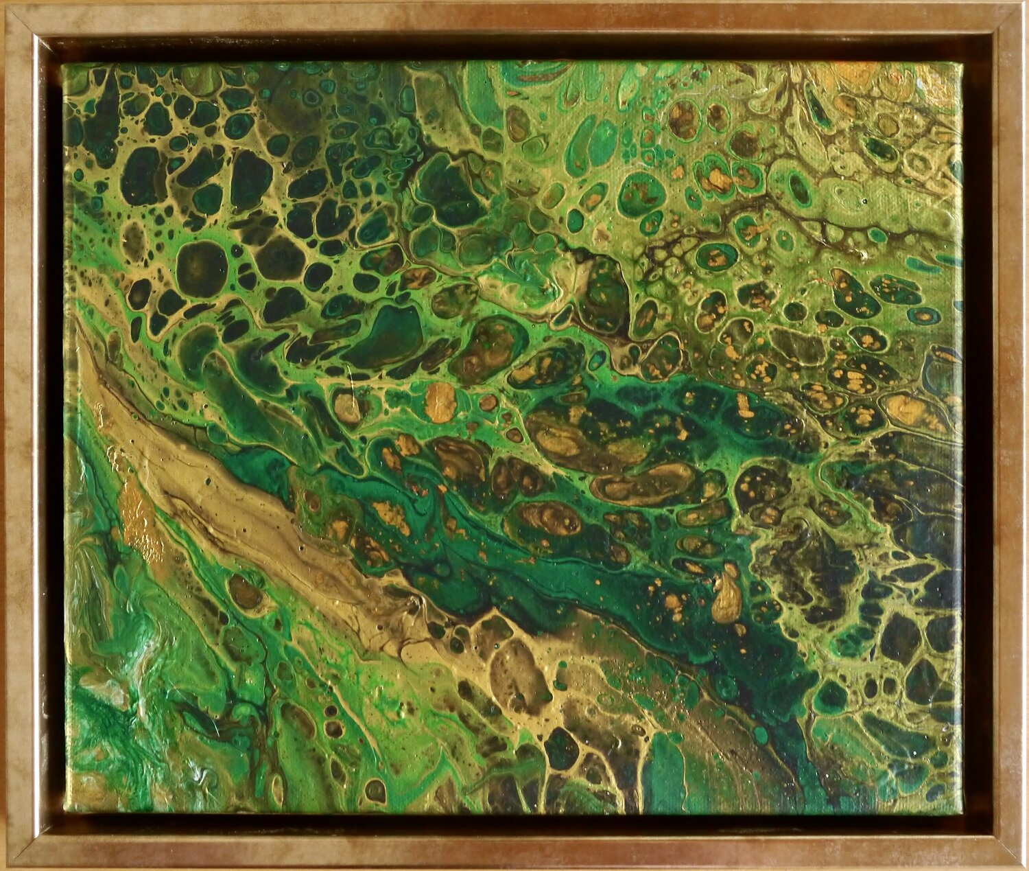 Moos-Geflüster ( Fluid Art ) Anja Semling Original painting for sale