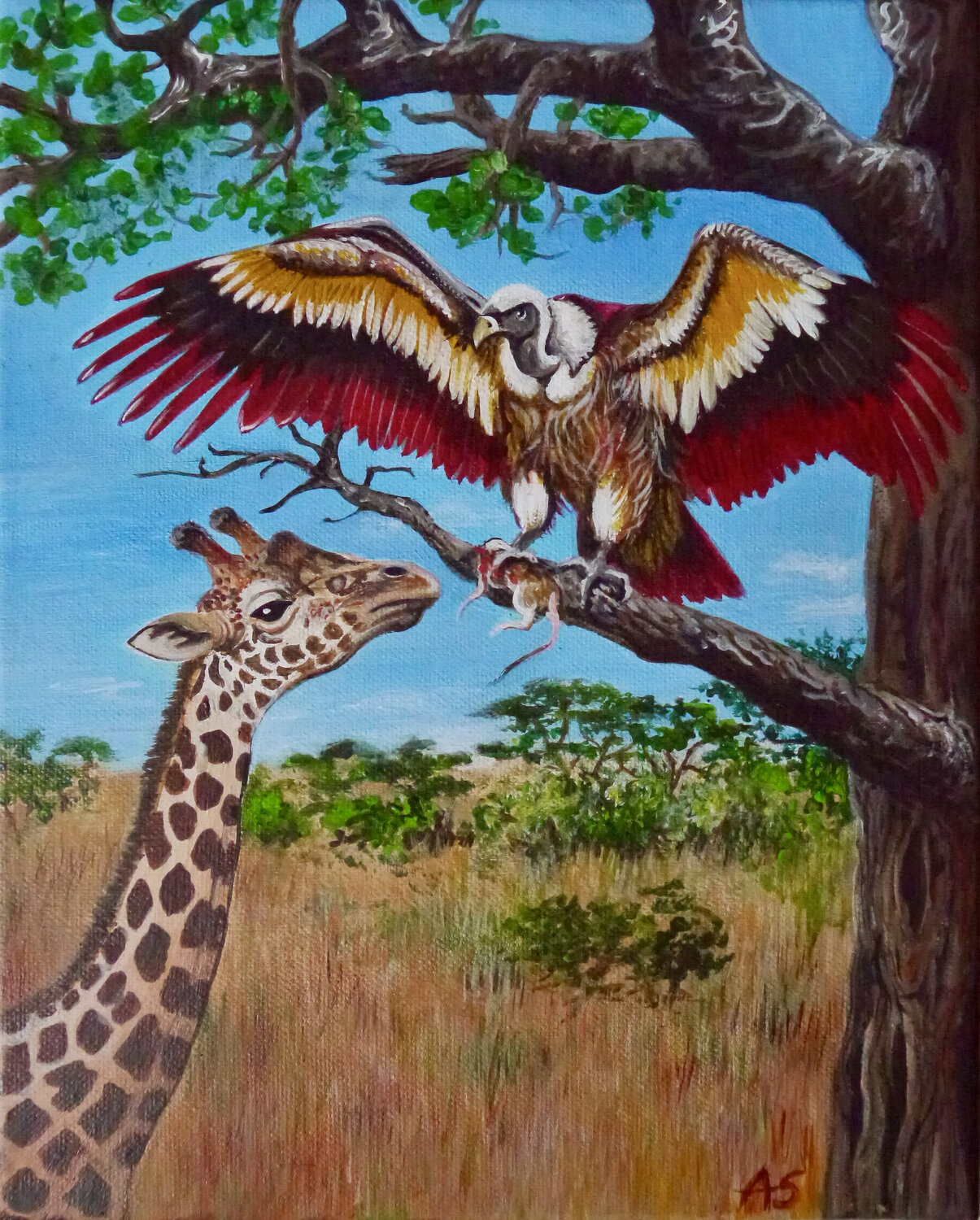Begegnung im Geäst Anja Semling Original painting for sale