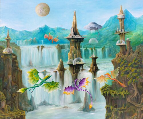 Gregory Pyra Piro oil painting ref 748523 narrative conceptual figurative surrealism by Gregory Pyra PIRO, Painting for Sale on Select