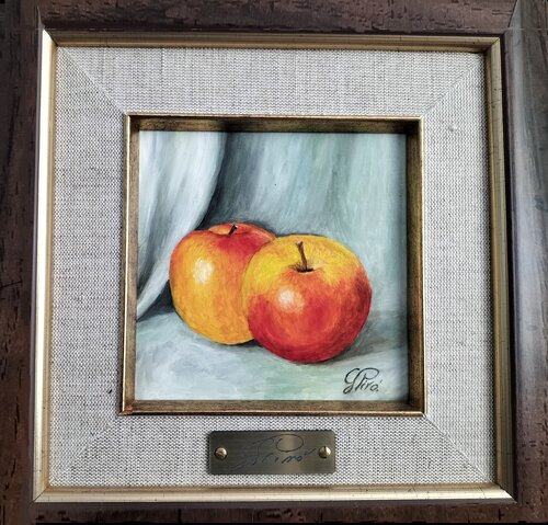 Gregory Pyra PIRO Oil Painting "Twin Apples" ref 548324, Still Life by Gregory Pyra PIRO, Painting for Sale on Select