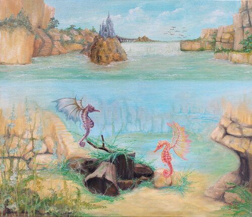Gregory Pyra PIRO oil painting ref 527393, magical realism fantasy and surrealism landscape by Gregory Pyra PIRO, Painting for Sale on Select