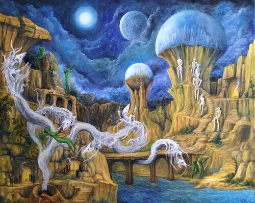 Gregory Pyra PIRO oil painting ref 231562, contemporary art surrealism fantasy by Gregory Pyra PIRO, Painting for Sale on Select