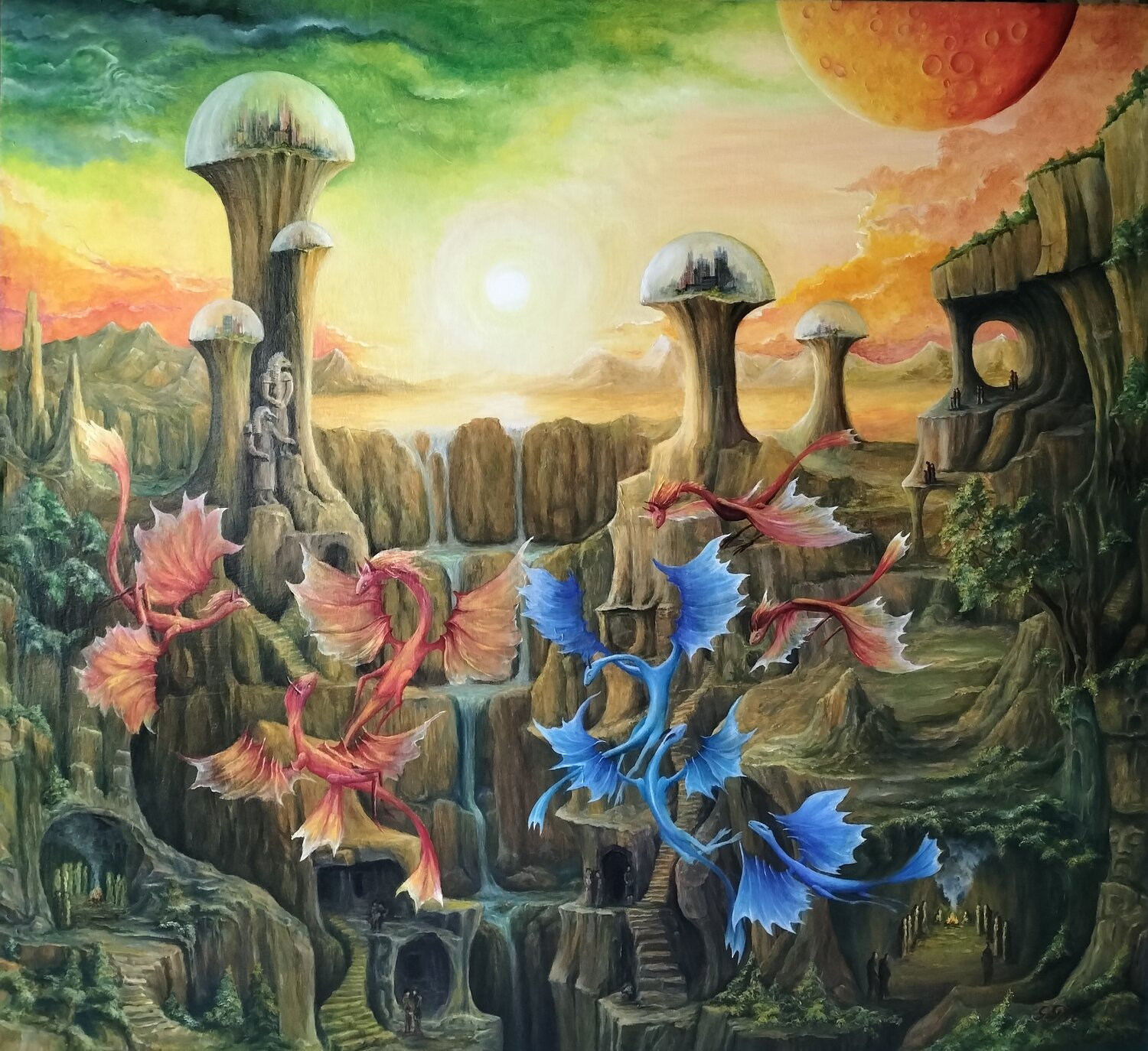 Gregory Pyra Piro oil painting ref 395641 narrative conceptual figurative surrealism Gregory Pyra PIRO Original painting for sale