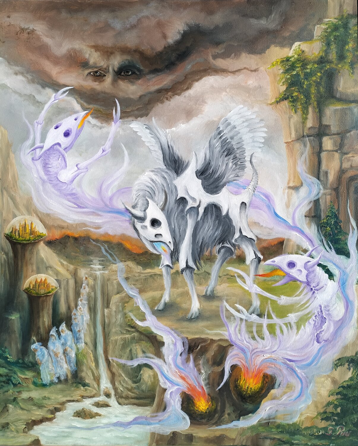 Gregory Pyra PIRO oil painting ref 745290, figurative conceptural narrative surrealism Gregory Pyra PIRO Original painting for sale