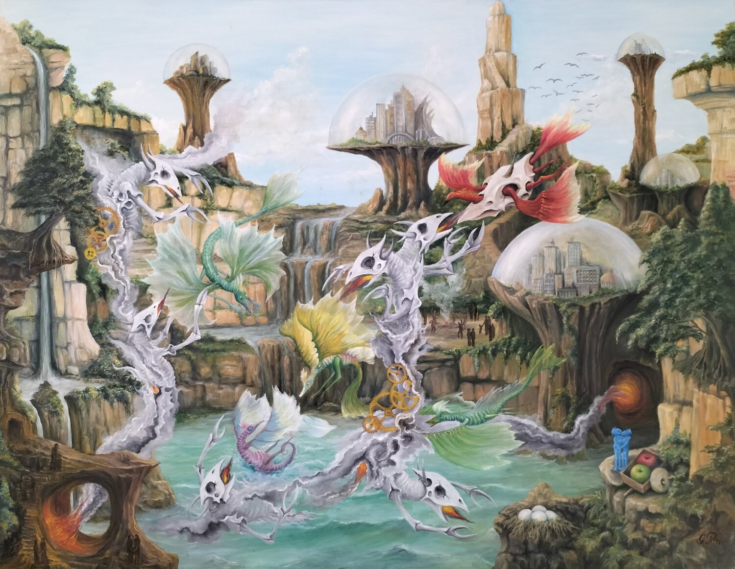 Gregory Pyra PIRO Oil Painting ref 303261, Dream Surrealism Fantasy Art Oil on Canvas Gregory Pyra PIRO Original painting for sale