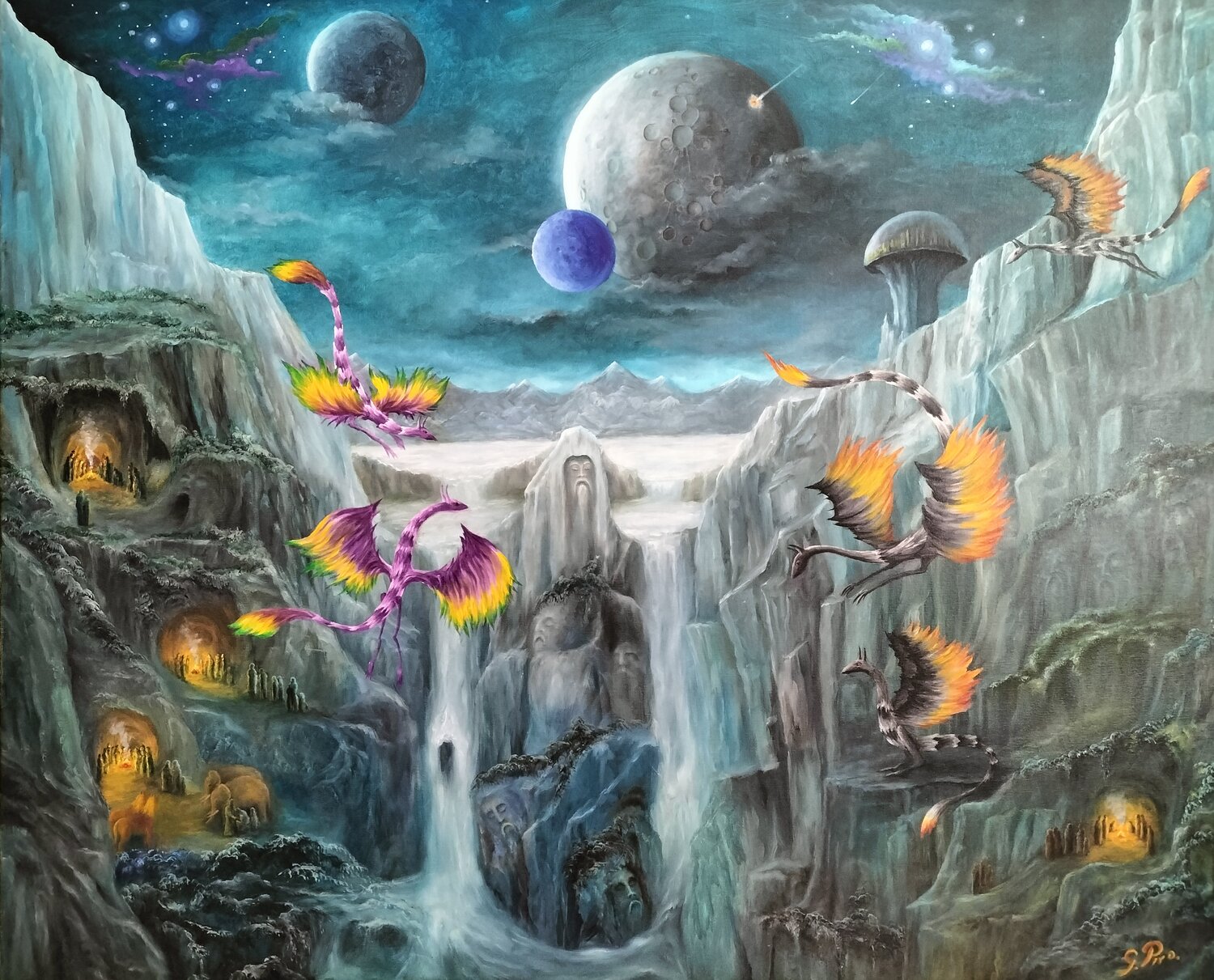 Gregory Pyra PIRO Oil Painting ref 439305 narrative conceptual figurative surrealism Gregory Pyra PIRO Original painting for sale