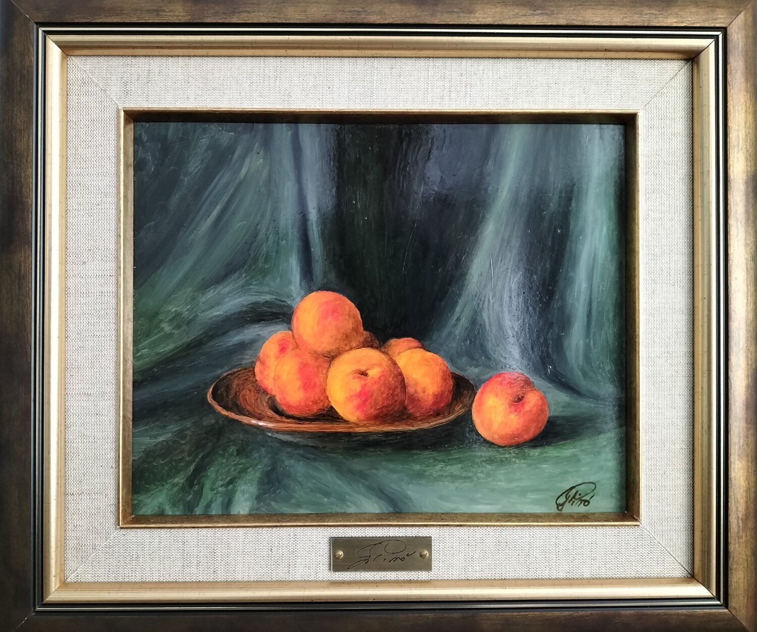 Gregory Pyra PIRO Oil Painting "Apricots" ref 423821, Still Life Gregory Pyra PIRO Original painting for sale