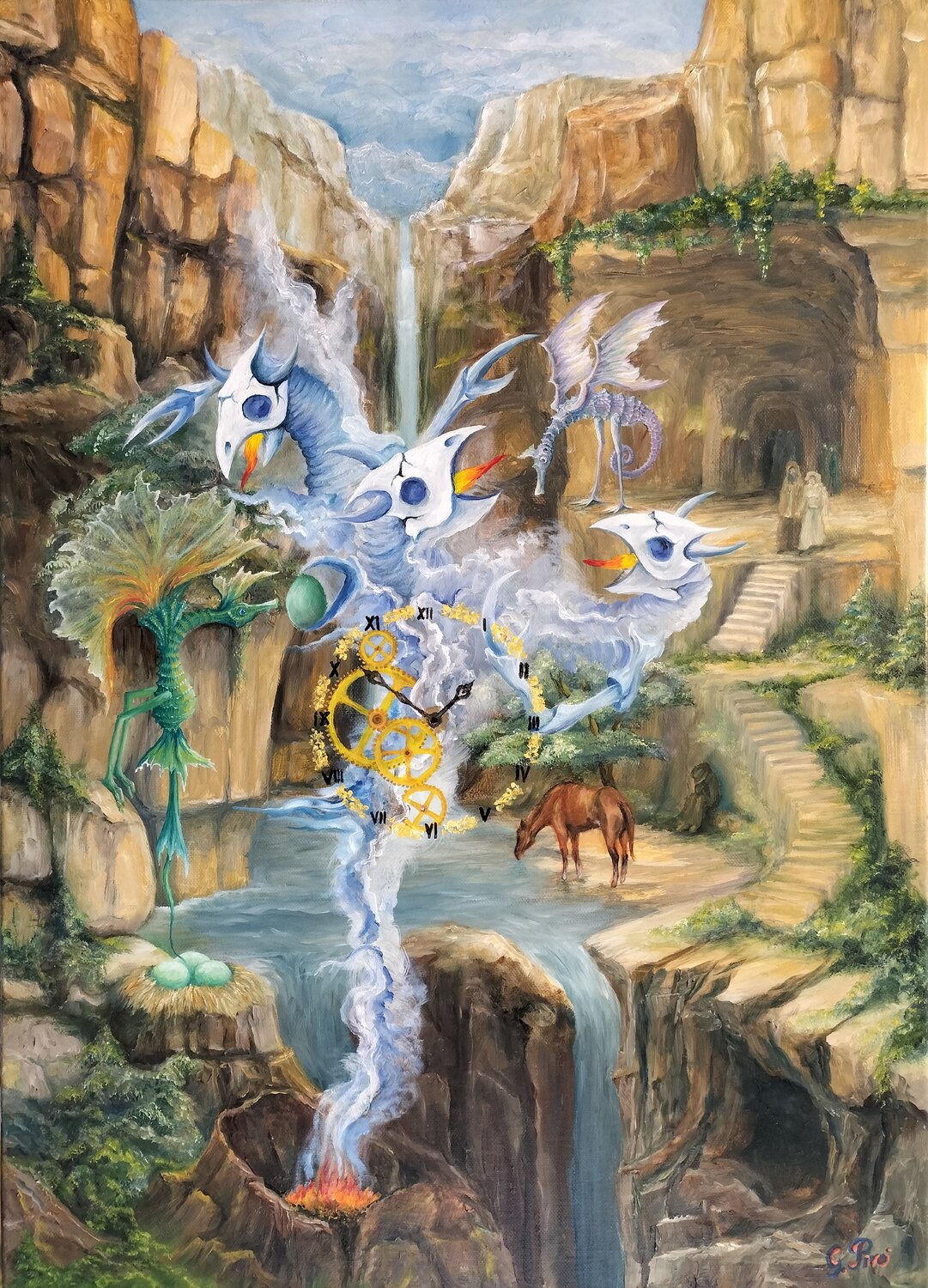 Gregory Pyra PIRO Oil Painting ref 347536, figurative conceptual narrative surrealism Gregory Pyra PIRO Original painting for sale