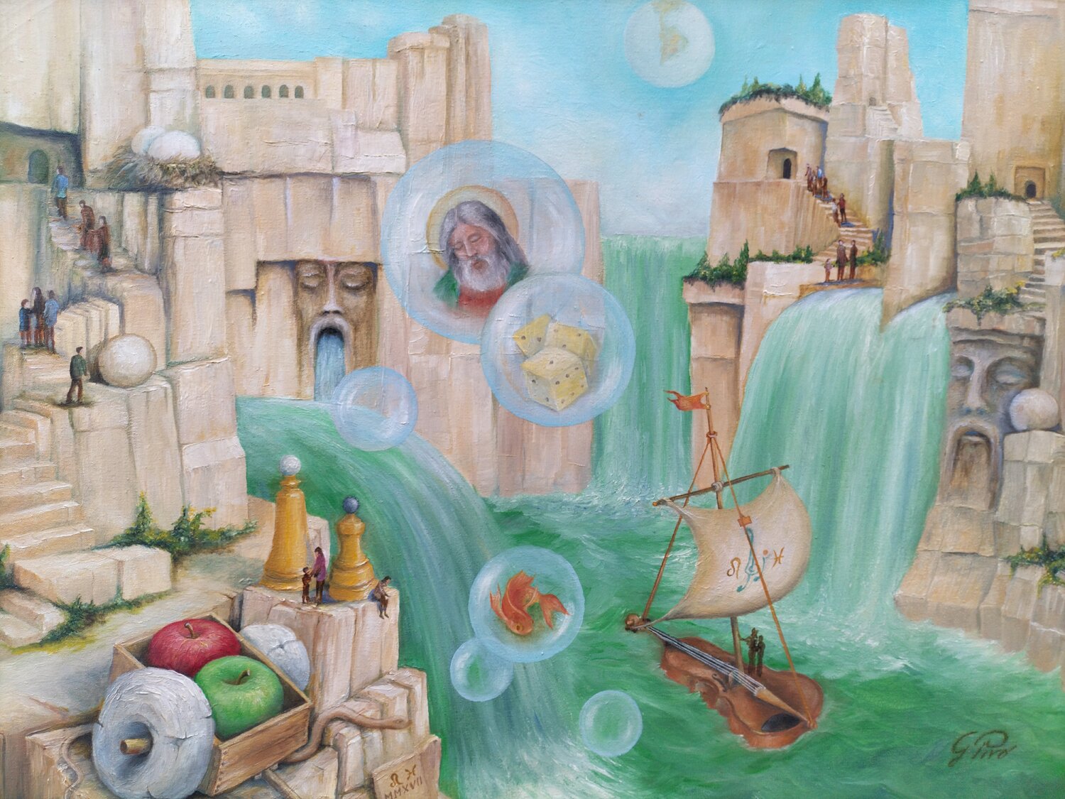 Gregory Pyra PIRO Oil Painting ref 158235, Dream Surrealism Gregory Pyra PIRO Original painting for sale