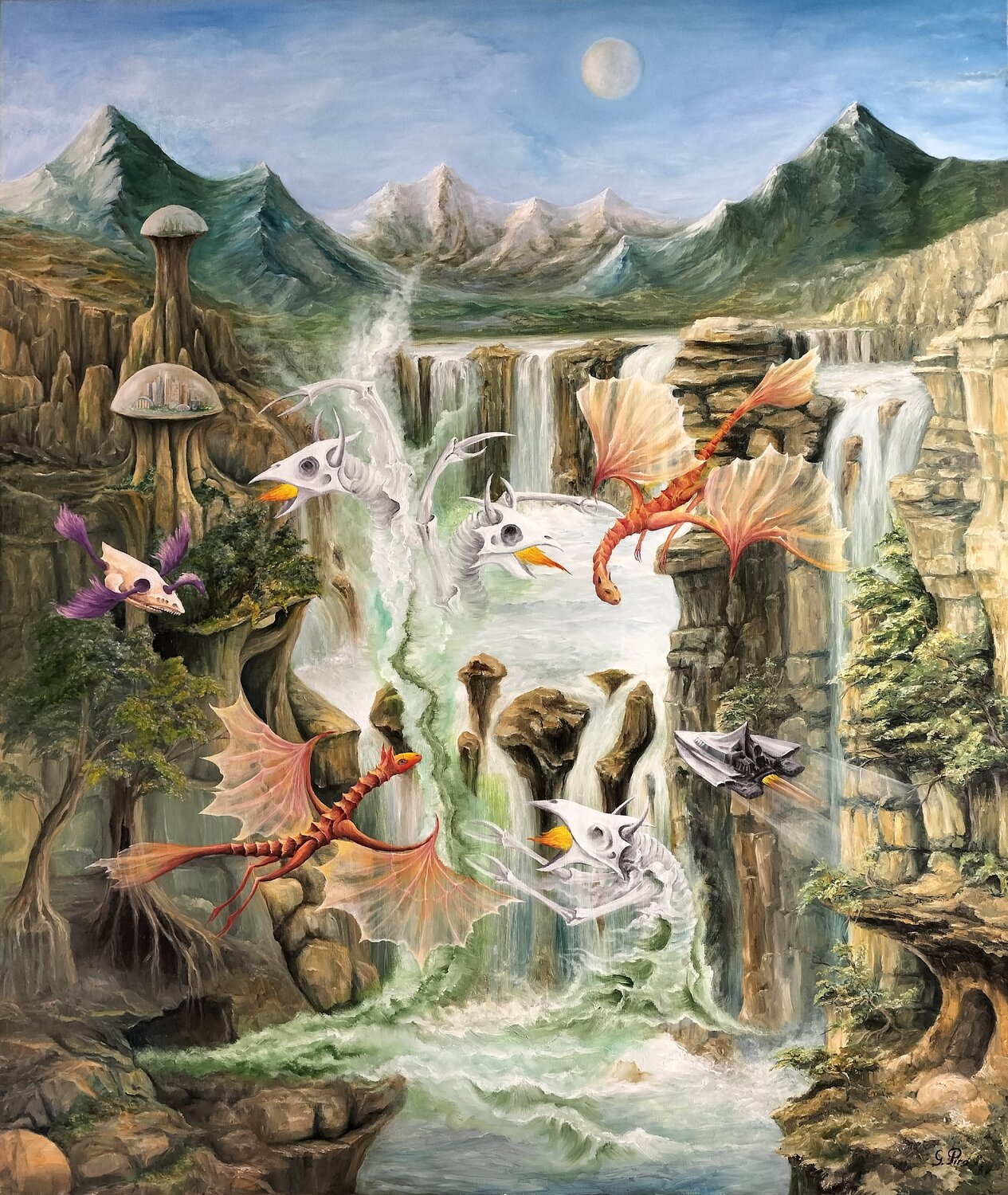 Gregory Pyra PIRO oil painting ref 284026, symbolic figurative conceptual surrealism Gregory Pyra PIRO Original painting for sale