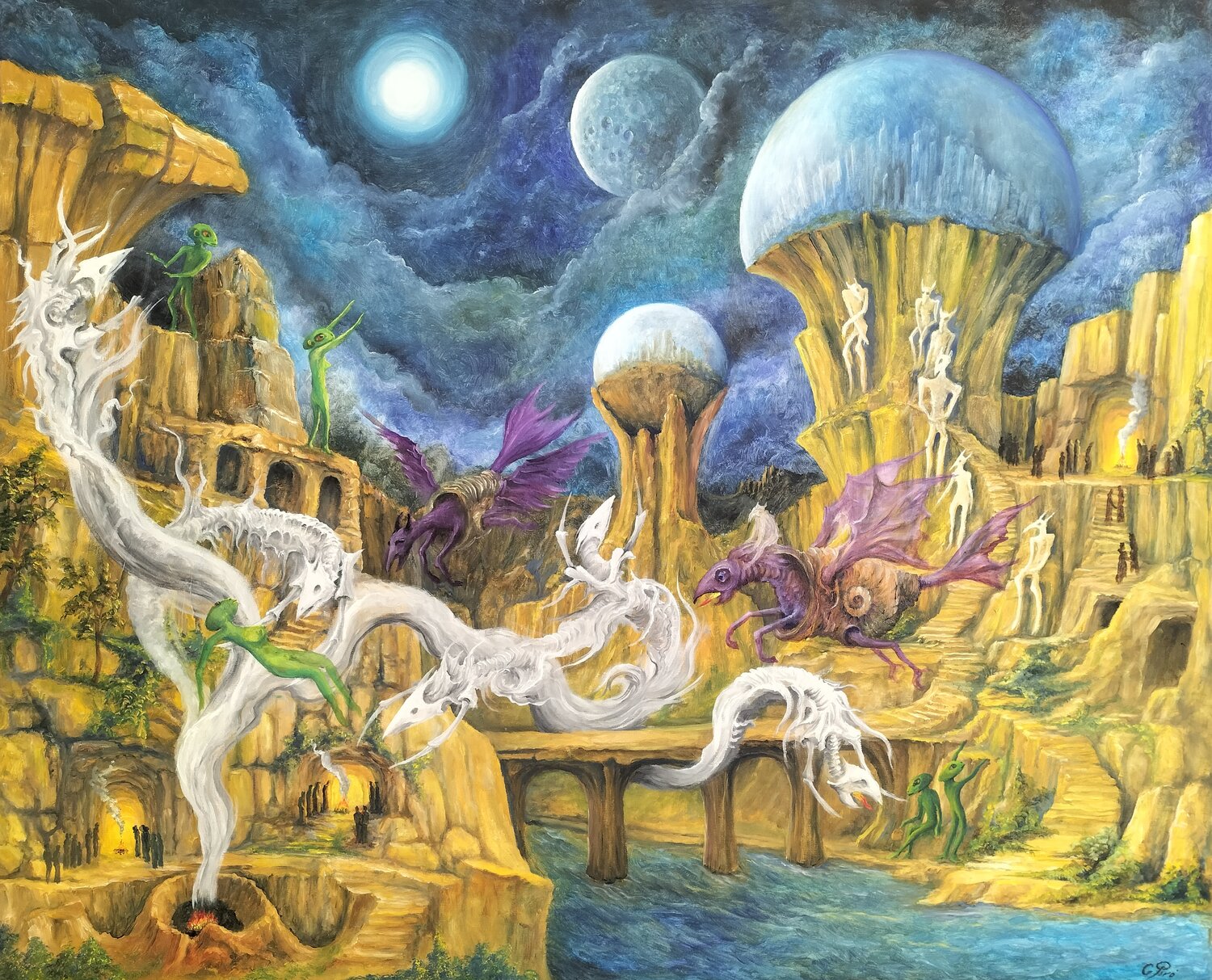 Gregory Pyra PIRO oil painting ref 231562, contemporary art surrealism fantasy Gregory Pyra PIRO Original painting for sale