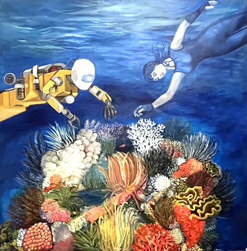 The last fish! by Ellen Semen, Painting for Sale on Select