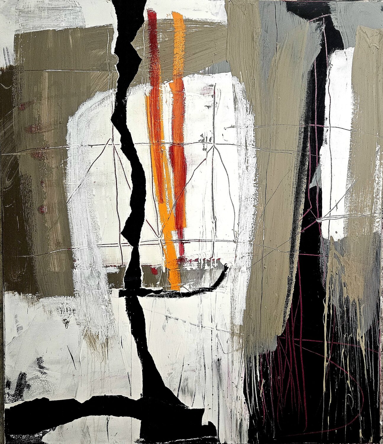 Fault line 1 Dieter Langer Original painting for sale