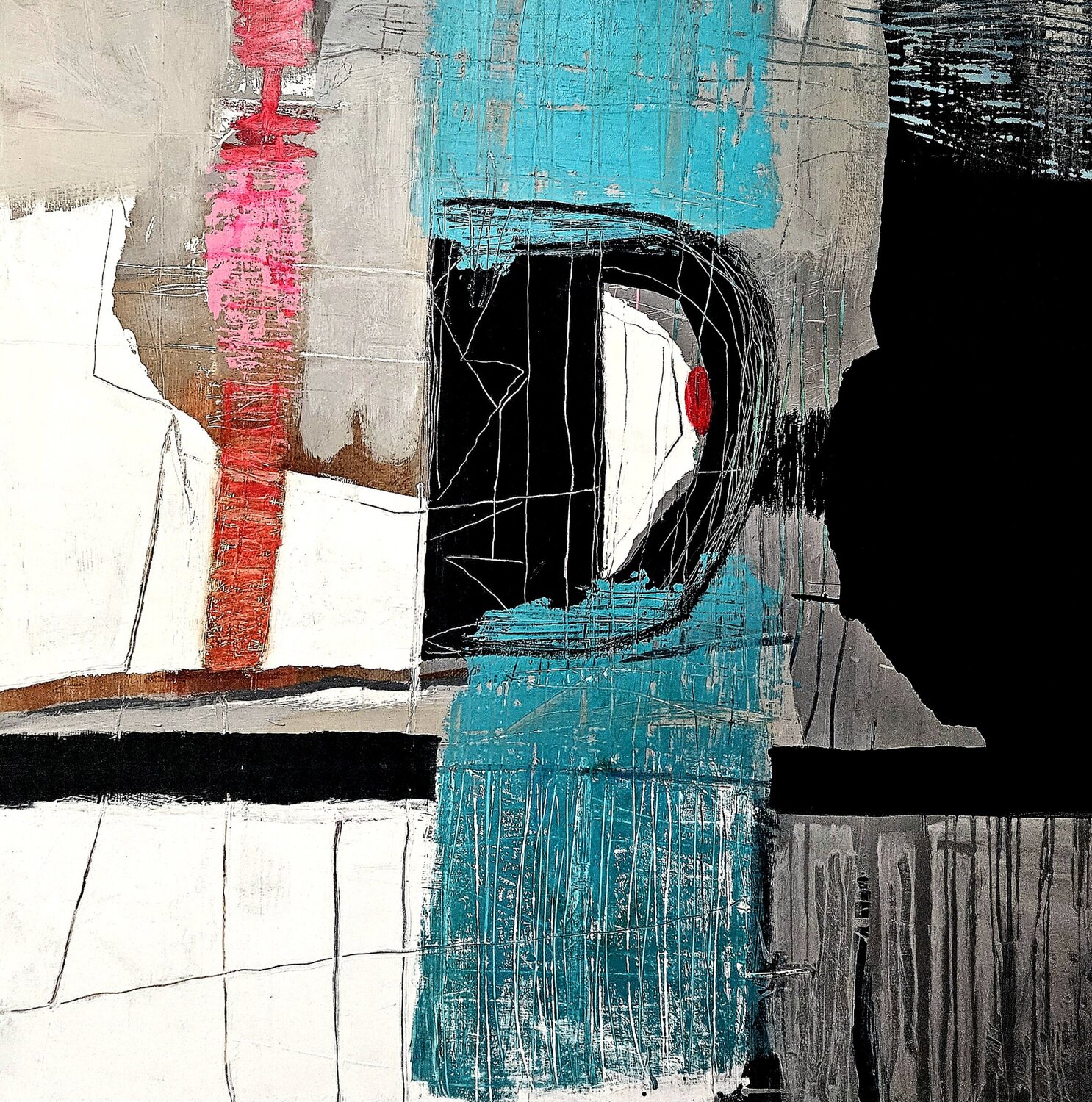 Intervention 1 Dieter Langer Original painting for sale