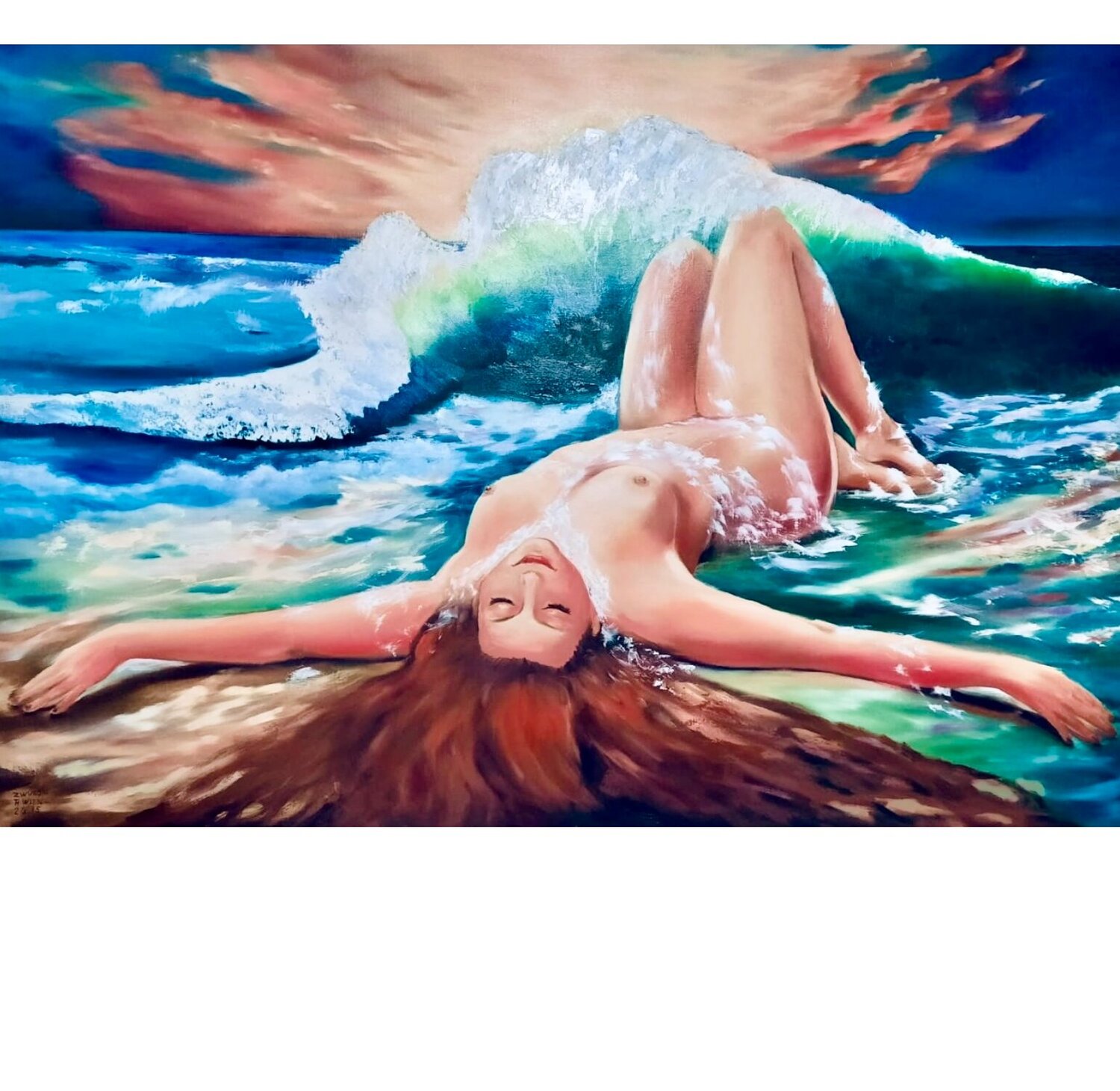 Die Geburt der Aphrodite Tetjana Hoffmann Zwurski Original painting for sale