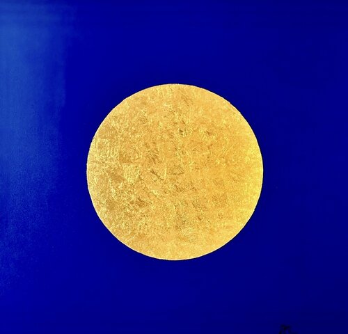 Goldene Mitte Blau by Tatjana Grace, Painting for Sale on Select