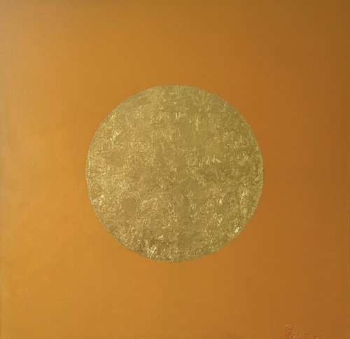 „Goldene Mitte Gelb“ by Tatjana Grace, Painting for Sale on Select