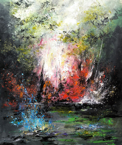 EMOTIONS JAILLISSANTES by Jean-Claude Lannes, Painting for Sale on Select