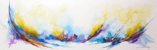 VAGUES DE FEU by Jean-Claude Lannes, Painting for Sale on Select