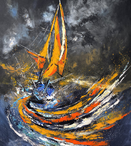 L'ELAN FLAMBOYANT by Jean-Claude Lannes, Painting for Sale on Select